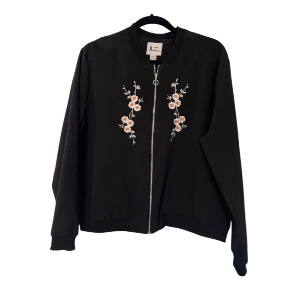 Jules & Leopold Black Floral Embroidered Women's Jacket